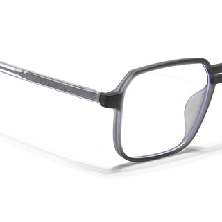 Eyejack Minimals Matt Grey Square Eyeglasses for Men & Women (A05FCL1333-C2)