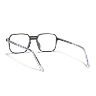 Eyejack Minimals Matt Grey Square Eyeglasses for Men & Women (A05FCL1333-C2)