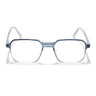 Eyejack Minimals Blue & Clear Square Eyeglasses for Men & Women (A05FCL1335-C4)