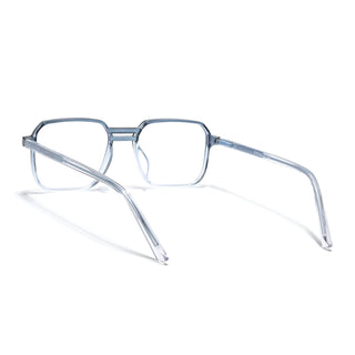 Eyejack Minimals Blue & Clear Square Eyeglasses for Men & Women (A05FCL1335-C4)