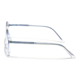 Eyejack Minimals Blue & Clear Square Eyeglasses for Men & Women (A05FCL1335-C4)