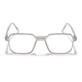 Eyejack Minimals Transparent Grey Square Eyeglasses for Men & Women (A05FCL1336-C5)