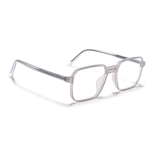 Eyejack Minimals Transparent Grey Square Eyeglasses for Men & Women (A05FCL1336-C5)