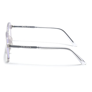 Eyejack Minimals Transparent Grey Square Eyeglasses for Men & Women (A05FCL1336-C5)