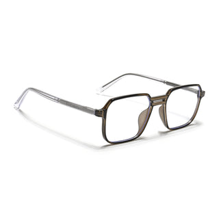 Eyejack Minimals Brown Square Eyeglasses for Men & Women (A05FCL1338-C7)