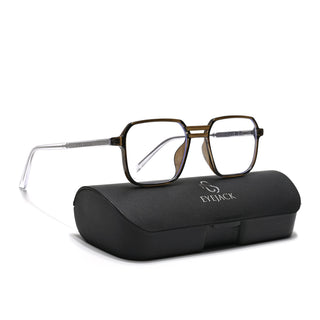 Eyejack Minimals Brown Square Eyeglasses for Men & Women (A05FCL1338-C7)