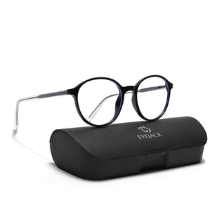 Eyejack Minimals Shine Black Round Eyeglasses for Men & Women (A07FCL1346-C1)