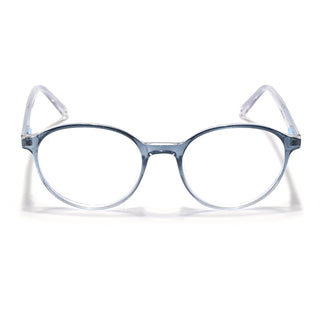 Eyejack Minimals Blue & Clear Round Eyeglasses for Men & Women (A07FCL1349-C4)