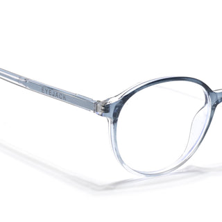 Eyejack Minimals Blue & Clear Round Eyeglasses for Men & Women (A07FCL1349-C4)