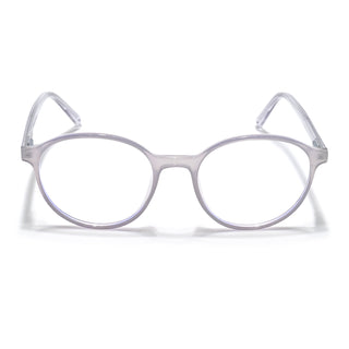 Eyejack Minimals Transparent Grey Round Eyeglasses for Men & Women (A07FCL1350-C5)