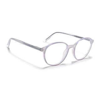 Eyejack Minimals Transparent Grey Round Eyeglasses for Men & Women (A07FCL1350-C5)