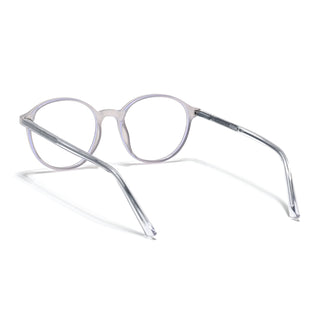 Eyejack Minimals Transparent Grey Round Eyeglasses for Men & Women (A07FCL1350-C5)