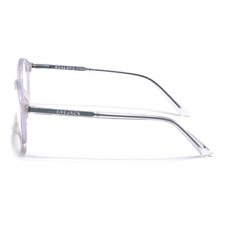 Eyejack Minimals Transparent Grey Round Eyeglasses for Men & Women (A07FCL1350-C5)