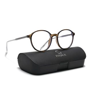 Eyejack Minimals Brown Round Eyeglasses for Men & Women (A07FCL1352-C7)