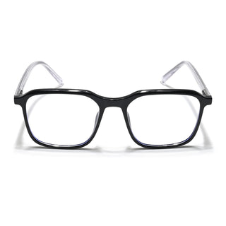 Eyejack Minimals Shine Black Square Eyeglasses for Men & Women (A08FCL1353-C1)