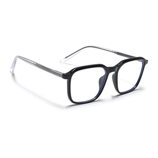 Eyejack Minimals Shine Black Square Eyeglasses for Men & Women (A08FCL1353-C1)