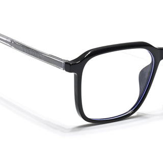 Eyejack Minimals Shine Black Square Eyeglasses for Men & Women (A08FCL1353-C1)