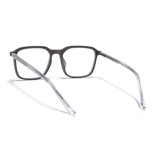 Eyejack Minimals Matt Grey Square Eyeglasses for Men & Women (A08FCL1354-C2)