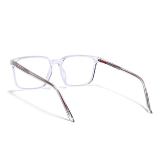 Eyejack Minimals Transparent Square Eyeglasses for Men & Women (A08FCL1355-C3)