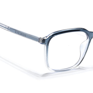 Eyejack Minimals Blue & Clear Square Eyeglasses for Men & Women (A08FCL1356-C4)