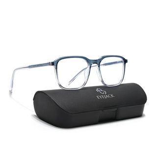 Eyejack Minimals Blue & Clear Square Eyeglasses for Men & Women (A08FCL1356-C4)