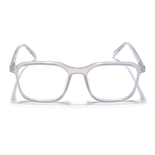 Eyejack Minimals Transparent Grey Square Eyeglasses for Men & Women (A08FCL1357-C5)