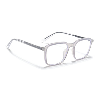 Eyejack Minimals Transparent Grey Square Eyeglasses for Men & Women (A08FCL1357-C5)