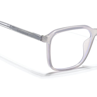 Eyejack Minimals Transparent Grey Square Eyeglasses for Men & Women (A08FCL1357-C5)