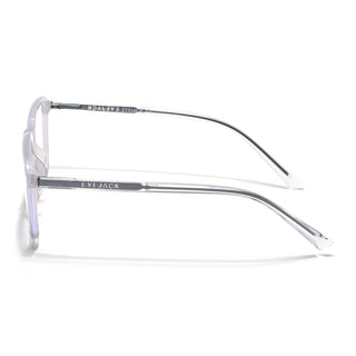 Eyejack Minimals Transparent Grey Square Eyeglasses for Men & Women (A08FCL1357-C5)