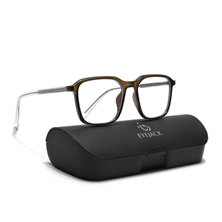 Eyejack Minimals Brown Square Eyeglasses for Men & Women (A08FCL1359-C7)