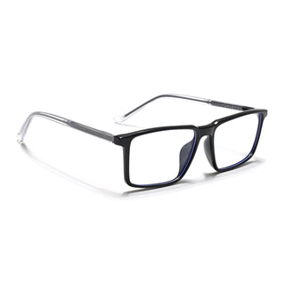 Eyejack Minimals Shine Black Rectangle Eyeglasses for Men & Women (A09FCL1360-C1)