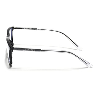 Eyejack Minimals Shine Black Rectangle Eyeglasses for Men & Women (A09FCL1360-C1)