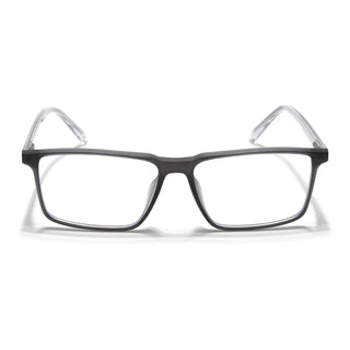 Eyejack Minimals Matt Grey Rectangle Eyeglasses for Men & Women (A09FCL1361-C2)