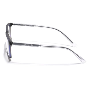 Eyejack Minimals Matt Grey Rectangle Eyeglasses for Men & Women (A09FCL1361-C2)