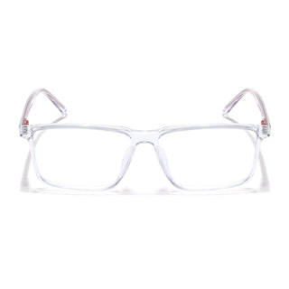 Eyejack Minimals Transparent Rectangle Eyeglasses for Men & Women (A09FCL1362-C3)