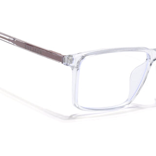 Eyejack Minimals Transparent Rectangle Eyeglasses for Men & Women (A09FCL1362-C3)