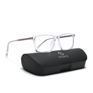 Eyejack Minimals Transparent Rectangle Eyeglasses for Men & Women (A09FCL1362-C3)