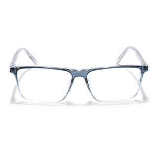 Eyejack Minimals Blue & Clear Rectangle Eyeglasses for Men & Women (A09FCL1363-C4)