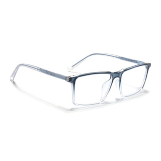 Eyejack Minimals Blue & Clear Rectangle Eyeglasses for Men & Women (A09FCL1363-C4)