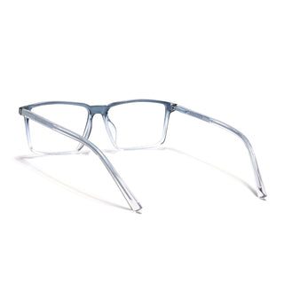 Eyejack Minimals Blue & Clear Rectangle Eyeglasses for Men & Women (A09FCL1363-C4)