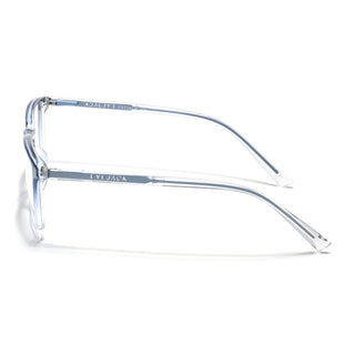 Eyejack Minimals Blue & Clear Rectangle Eyeglasses for Men & Women (A09FCL1363-C4)