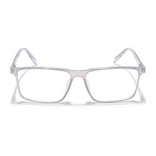 Eyejack Minimals Transparent Grey Rectangle Eyeglasses for Men & Women (A09FCL1364-C5)