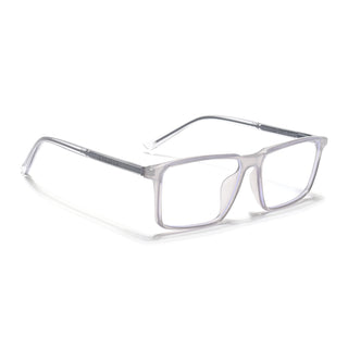 Eyejack Minimals Transparent Grey Rectangle Eyeglasses for Men & Women (A09FCL1364-C5)