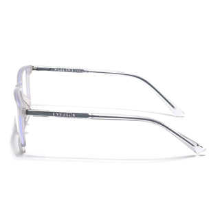 Eyejack Minimals Transparent Grey Rectangle Eyeglasses for Men & Women (A09FCL1364-C5)