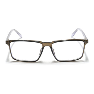 Eyejack Minimals Brown Rectangle Eyeglasses for Men & Women (A09FCL1366-C7)