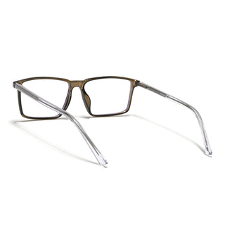 Eyejack Minimals Brown Rectangle Eyeglasses for Men & Women (A09FCL1366-C7)