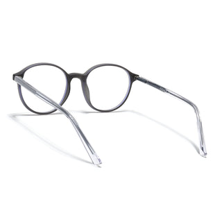 Eyejack Minimals Matt Grey Round Eyeglasses for Men & Women (A10FCL1368-C2)