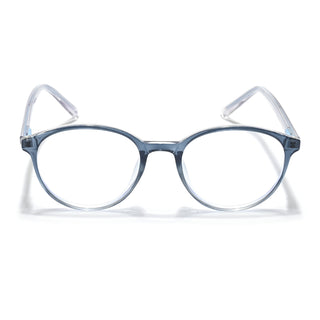 Eyejack Minimals Blue & Clear Round Eyeglasses for Men & Women (A10FCL1370-C4)