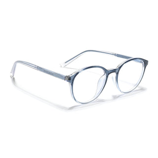 Eyejack Minimals Blue & Clear Round Eyeglasses for Men & Women (A10FCL1370-C4)