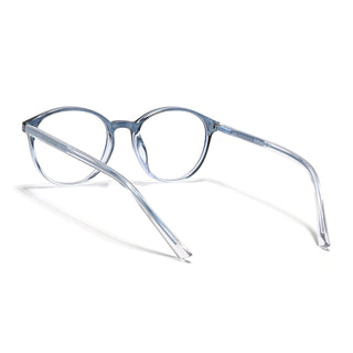 Eyejack Minimals Blue & Clear Round Eyeglasses for Men & Women (A10FCL1370-C4)